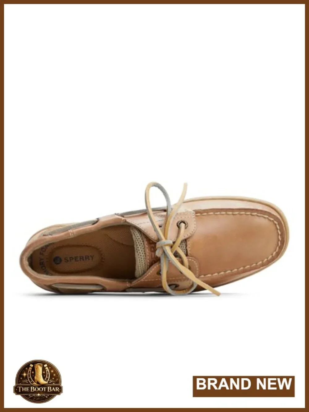 Women's Leather Boat Shoes with Memory Foam, Lace-Up Style